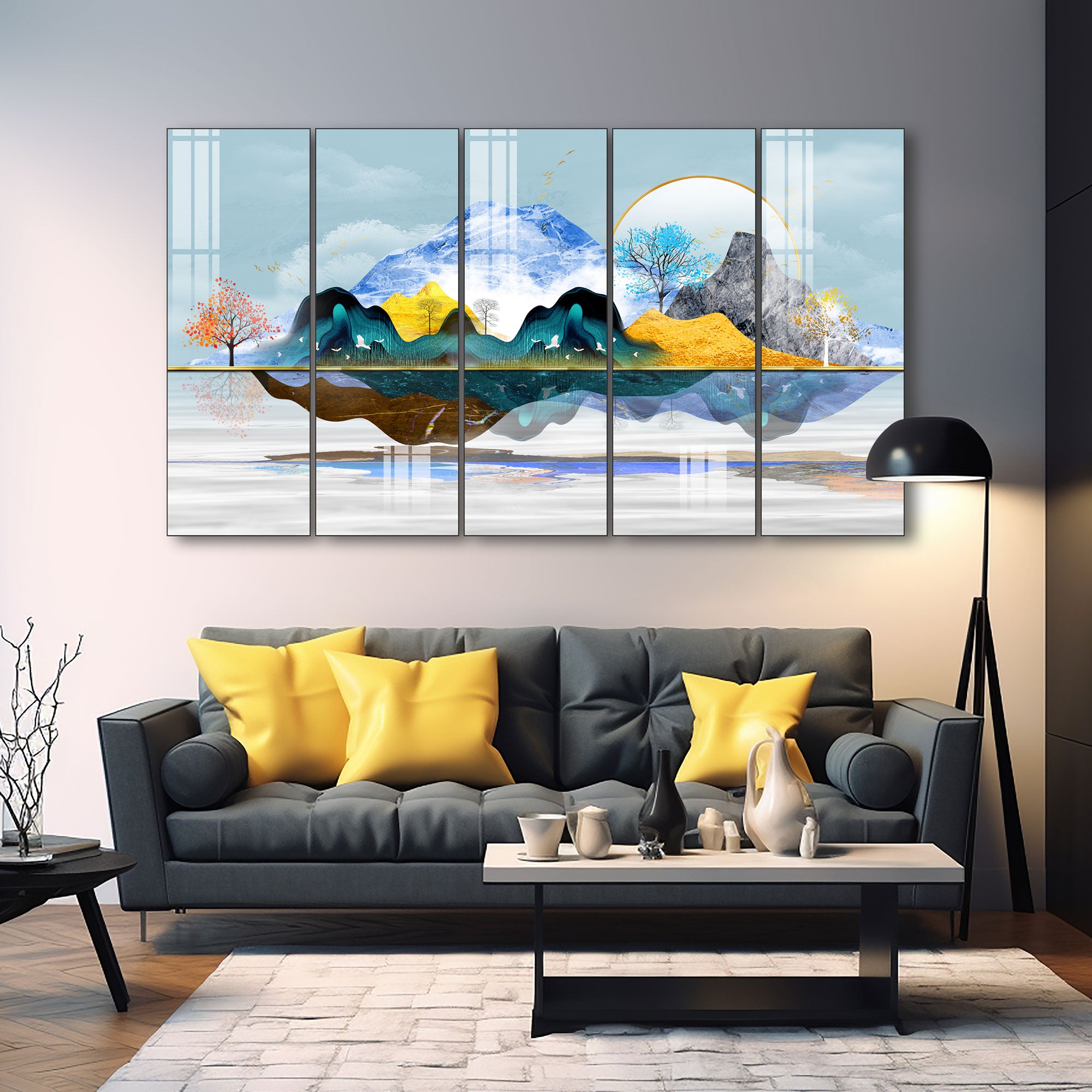 Nature Painting with frame Big Size Wall Art for living room,Bedroom,Drawing room,Hotels