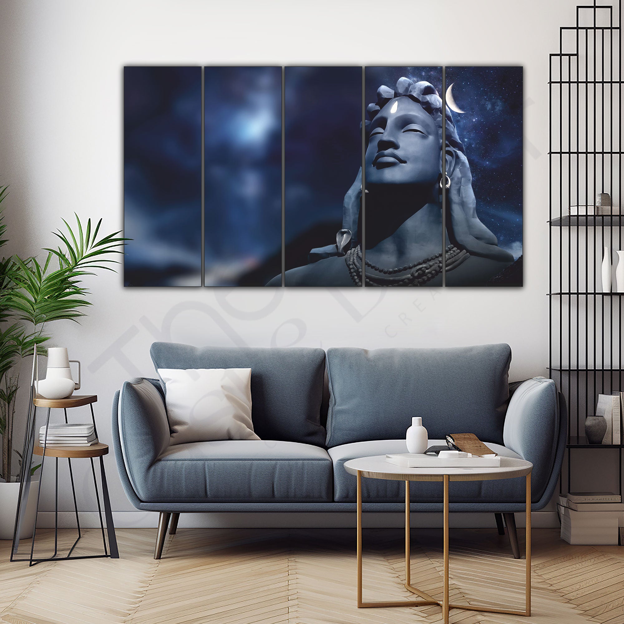 Lord Shiva Painting with frame Big Size Wall Art for living room,Bedroom,Drawing room,Hotels