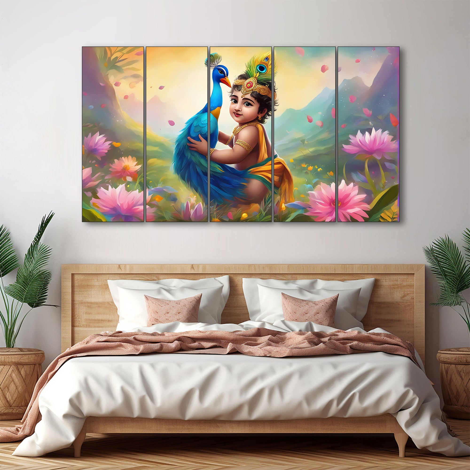 Bal Gopal Painting with frame Big Size Wall Art for living room,Bedroom,Drawing room,Hotels