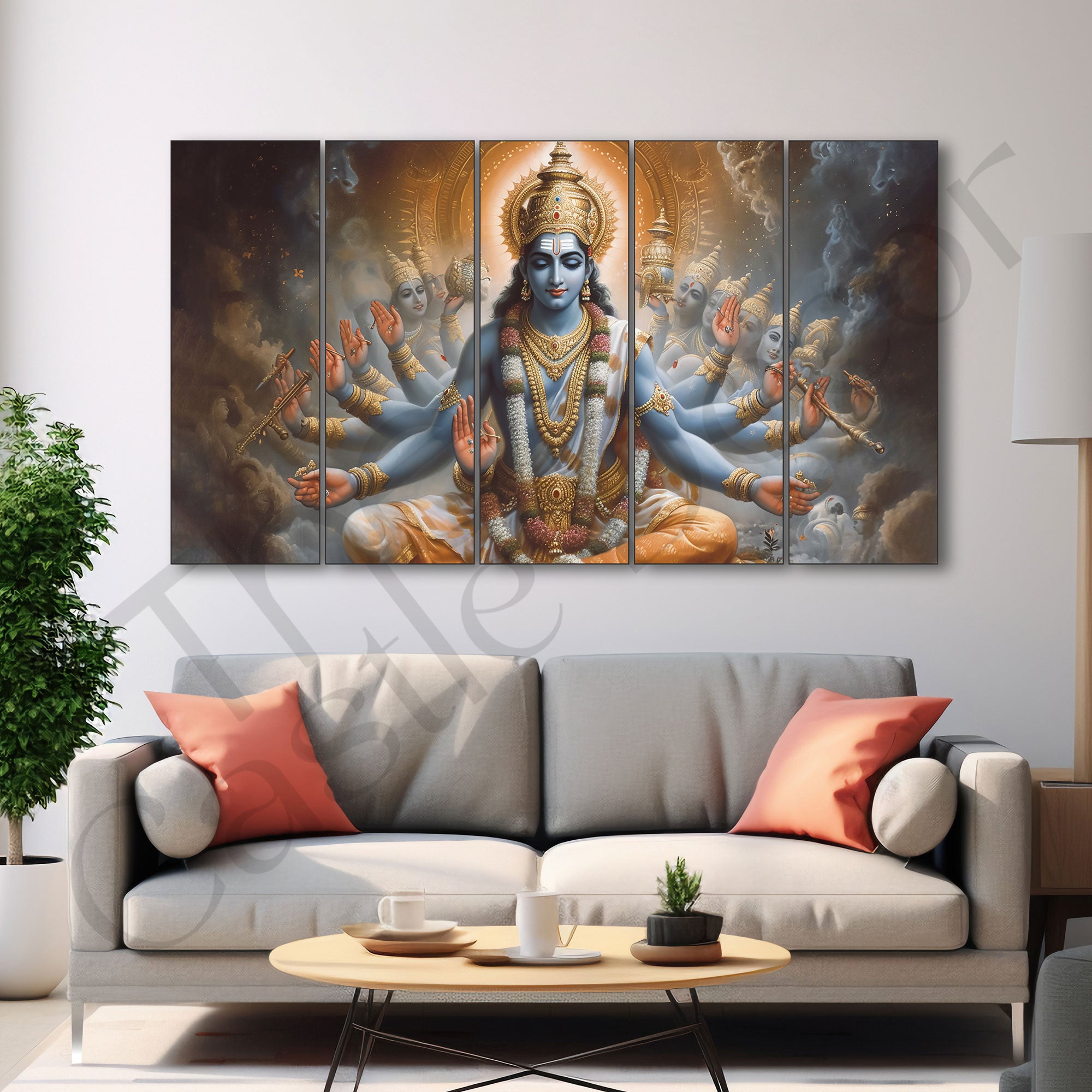 Brahma ji Painting with frame Big Size Wall Art for living room,Bedroom,Drawing room,Hotels