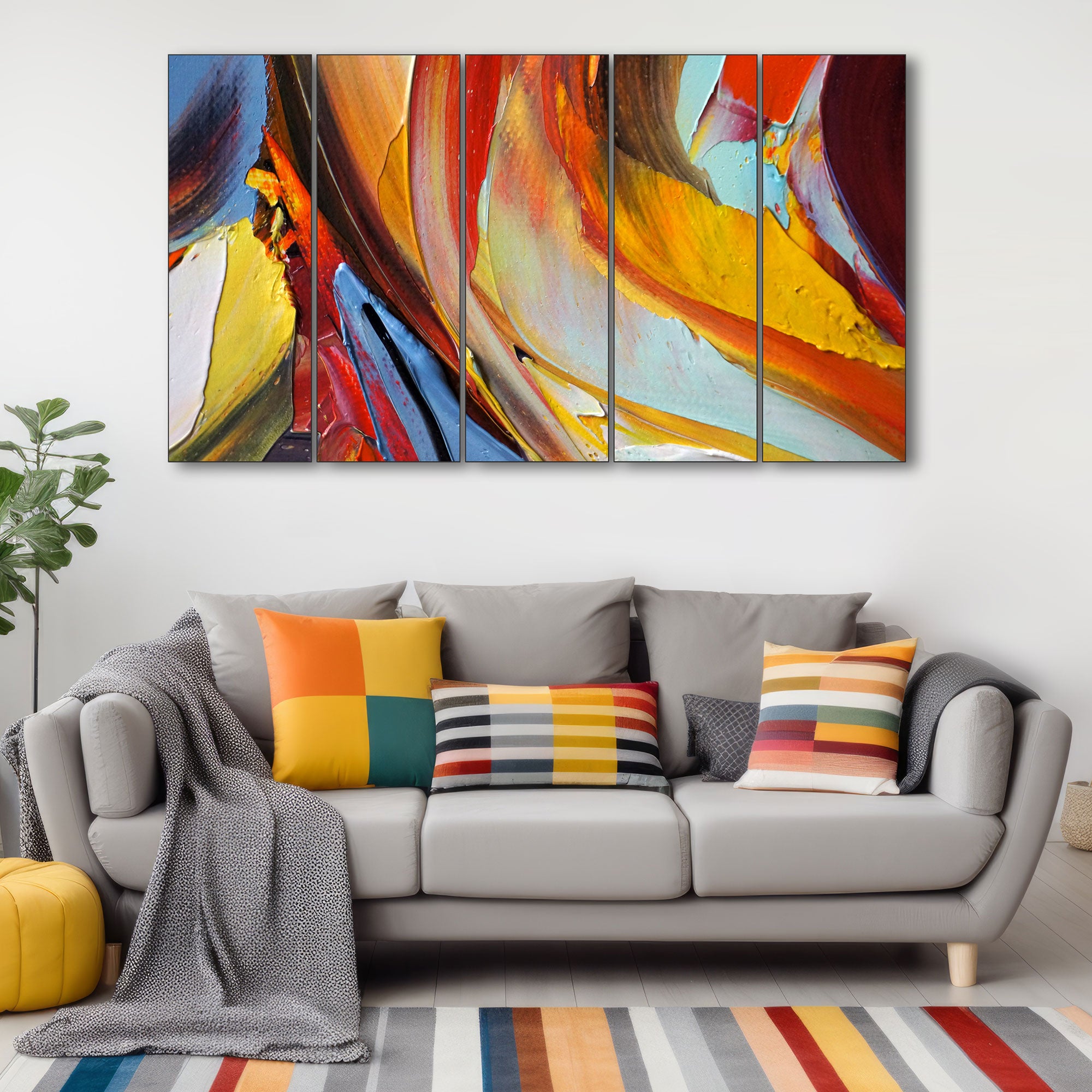 Abstract Painting with frame Big Size Wall Art for living room,Bedroom,Drawing room,Hotels