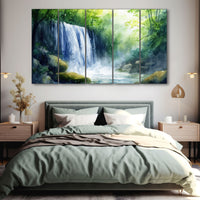 Waterfall Painting with frame Big Size Wall Art for living room,Bedroom,Drawing room,Hotels 36x60