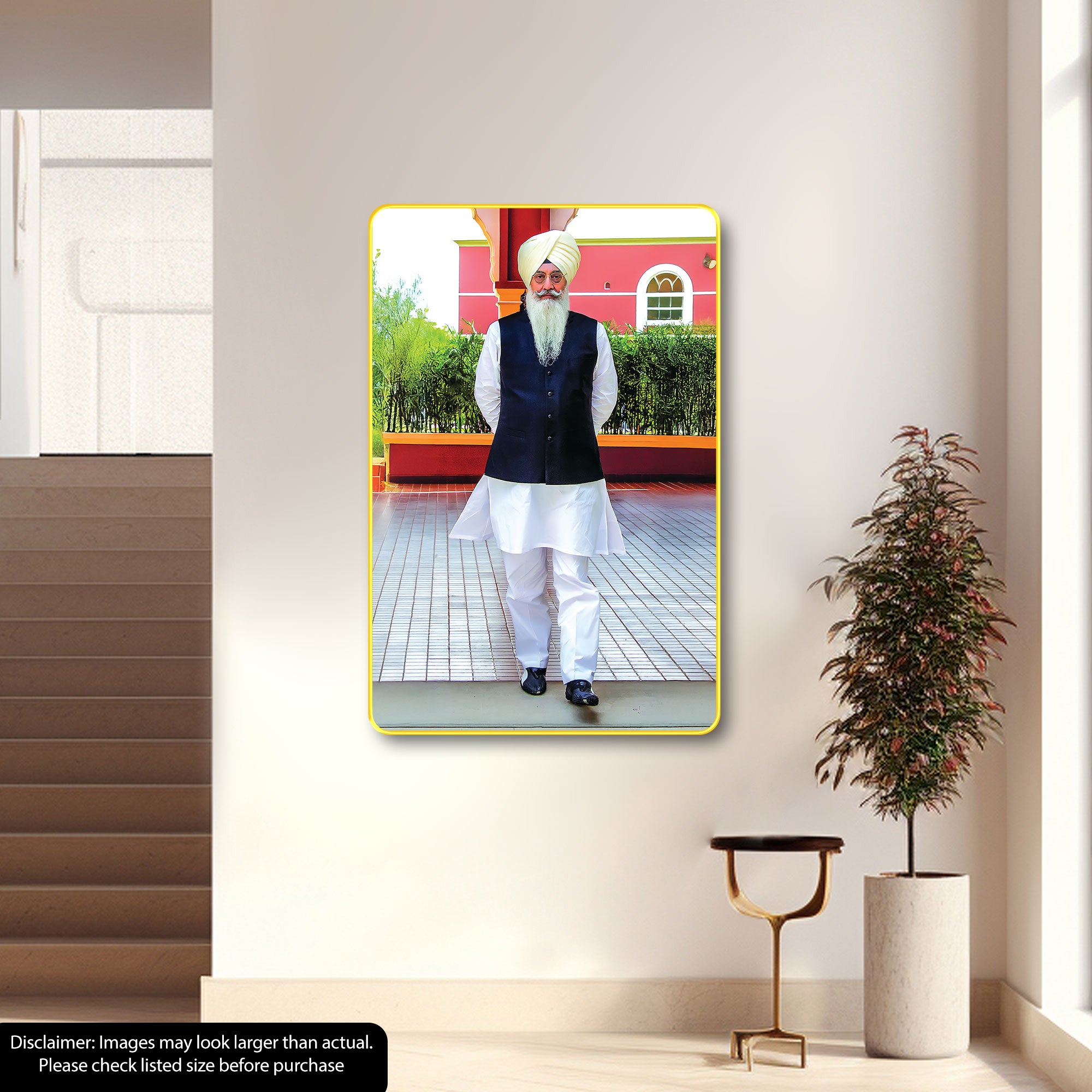 The Castle Decor Radha Swami Ji Wall Photo Frame | Spiritual Wall Art for Home, Living Room, Office & Gift Décor 20X30 Inches
