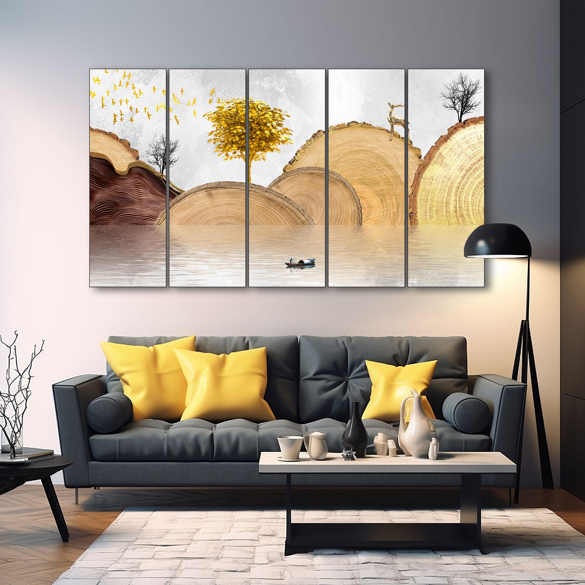 Nature Painting with frame Big Size Wall Art for living room,Bedroom,Drawing room,Hotels