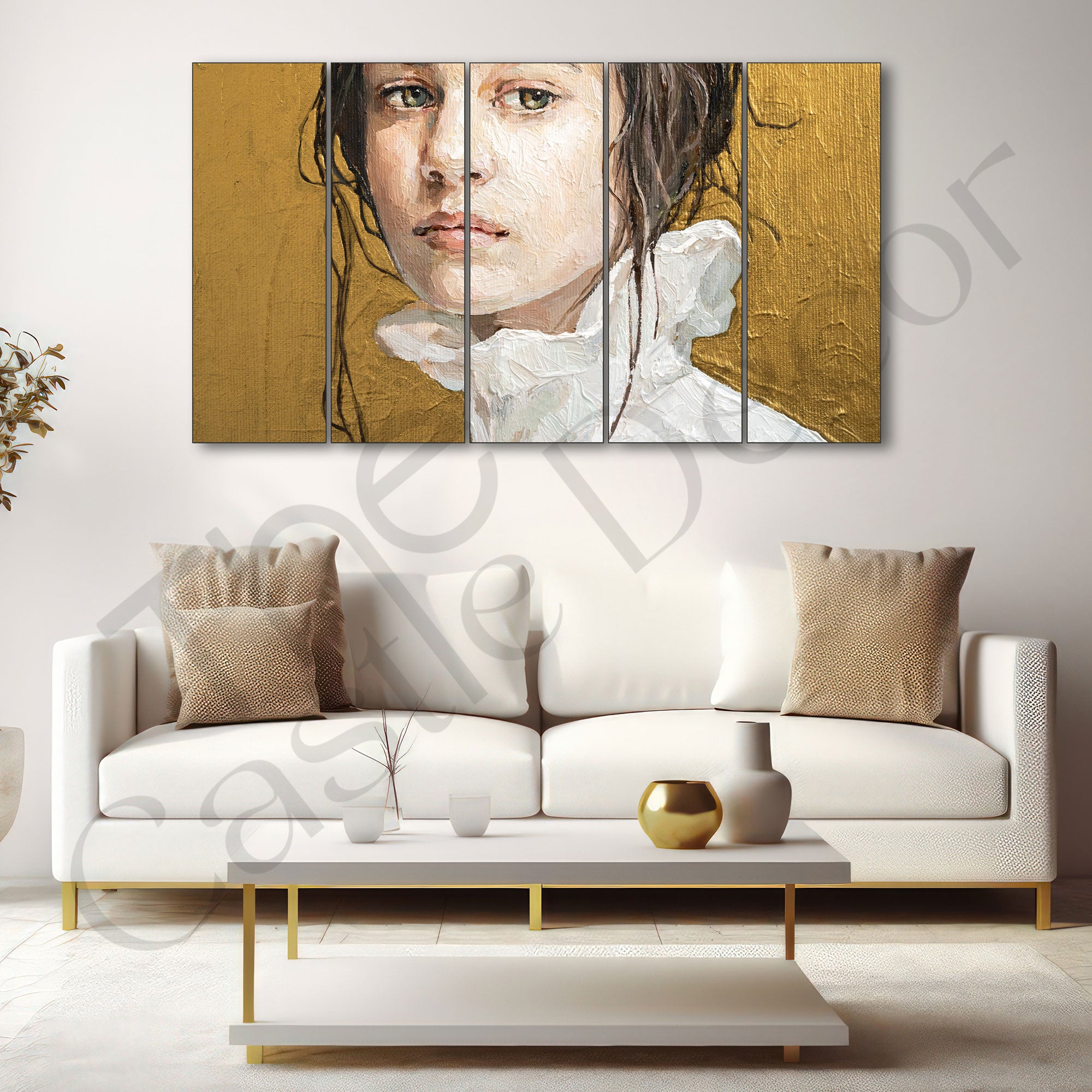 Woman Abstract Painting with frame Big Size Wall Art for living room,Bedroom,Drawing room,Hotels