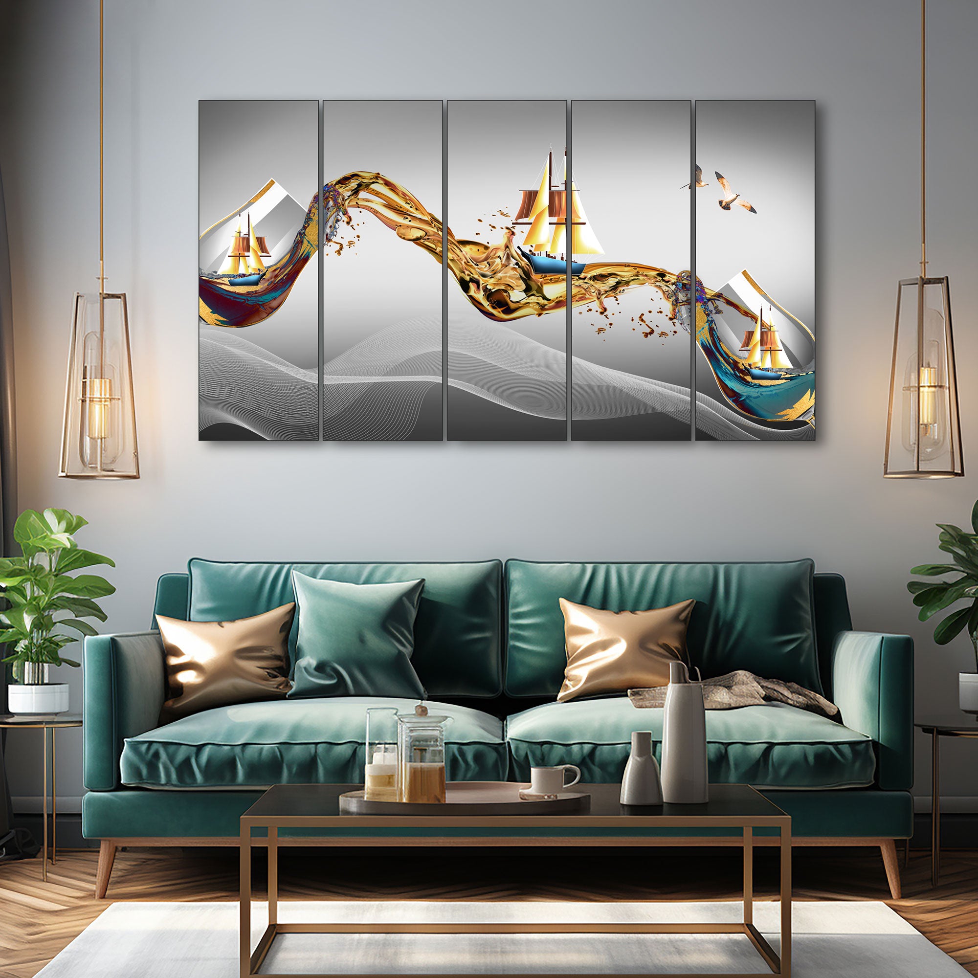 Abstract Painting with frame Big Size Wall Art for living room,Bedroom,Drawing room,Hotels