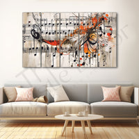 Music Note Painting Set of 5 for Home Decoration