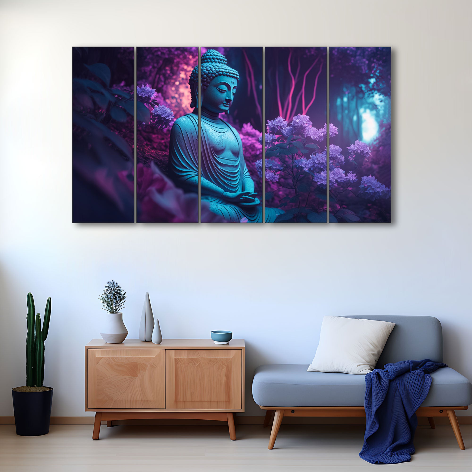 Lord Budha Painting with frame Big Size Wall Art for living room,Bedroom,Drawing room,Hotels