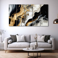 Marble Abstract Painting with frame Big Size Wall Art for living room,Bedroom,Drawing room,Hotels 36x60