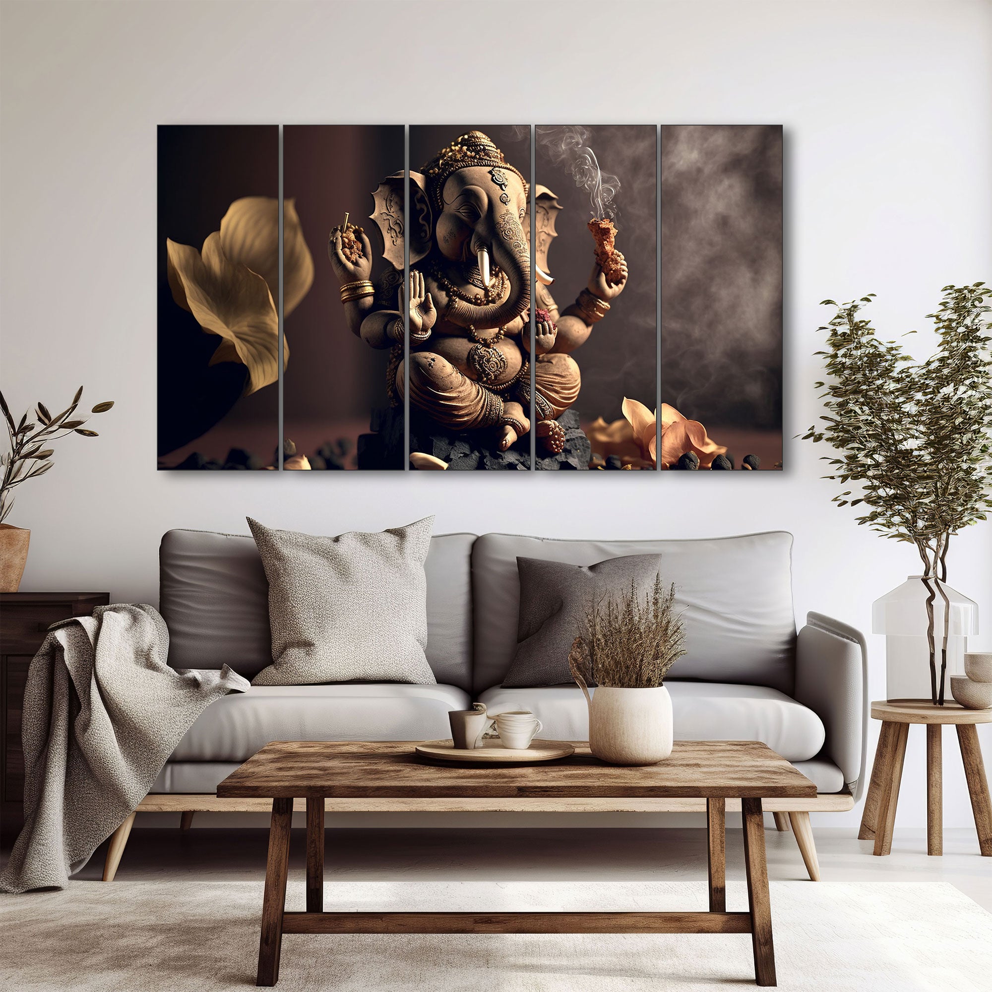 Lord Ganesha Painting with frame Big Size Wall Art for living room,Bedroom,Drawing room,Hotels
