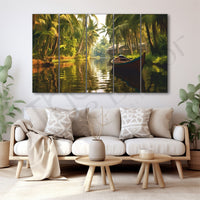 Kerala Painting with frame Big Size Wall Art for living room,Bedroom,Drawing room,Hotels 36x60