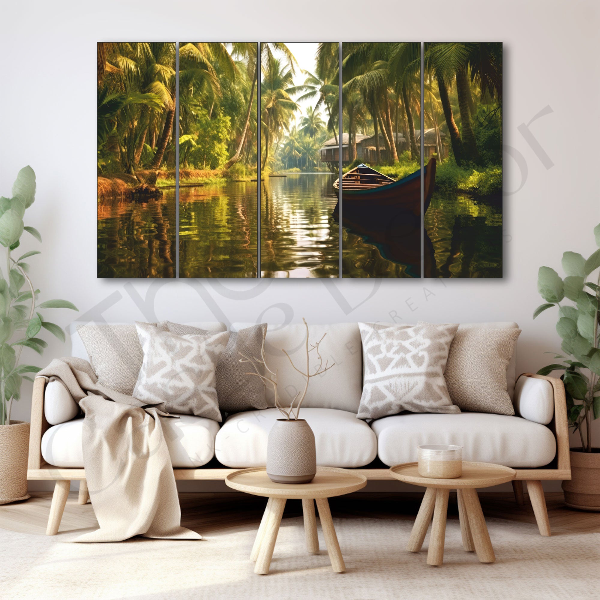 Kerala Painting with frame Big Size Wall Art for living room,Bedroom,Drawing room,Hotels 36x60"