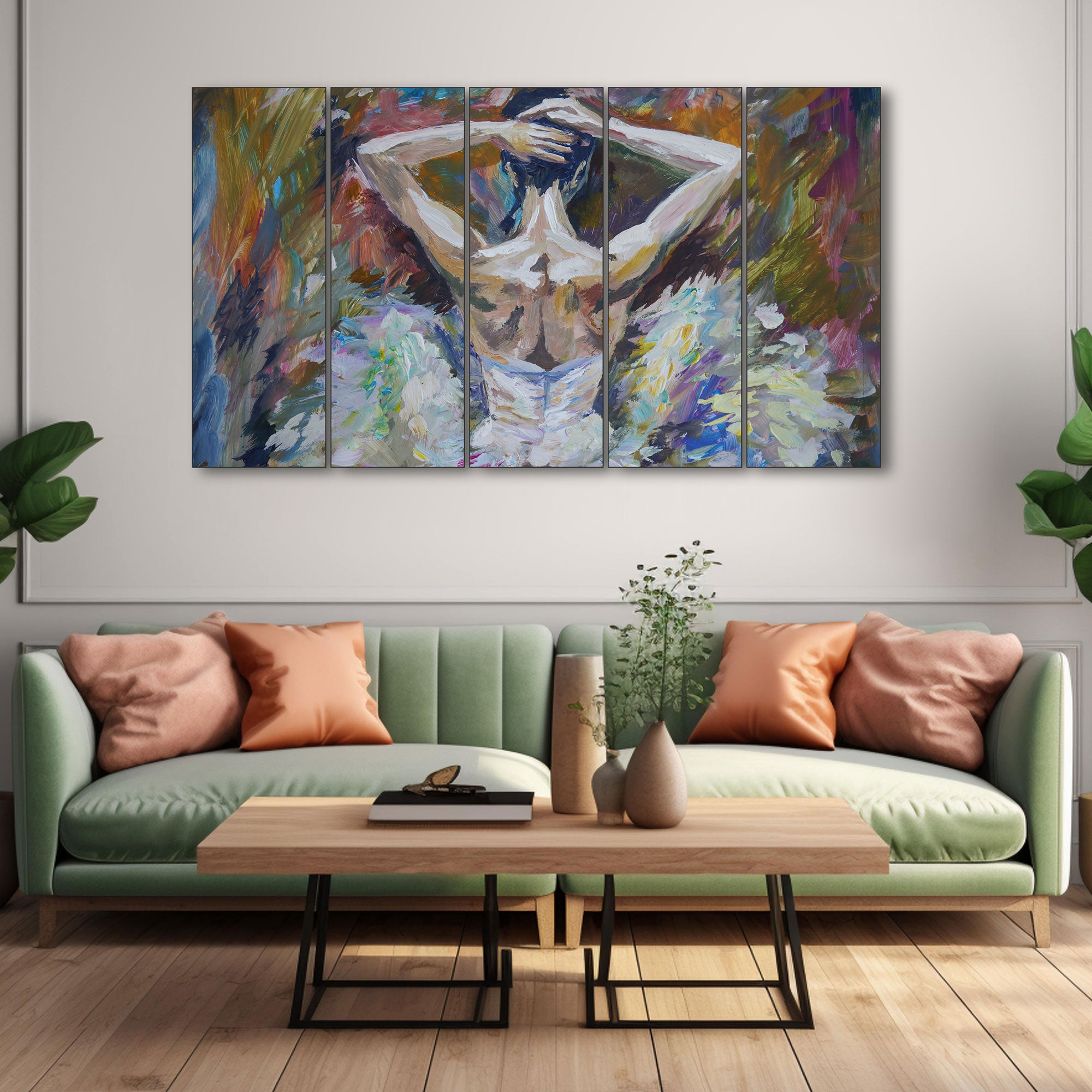 Woman Abstract Painting with frame Big Size Wall Art for living room,Bedroom,Drawing room,Hotels