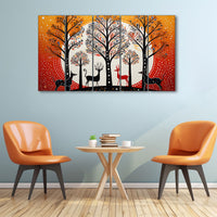 Warli Art Painting with frame Big Size Wall Art for living room,Bedroom,Drawing room,Hotels