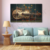 Guitar Music Art Painting Set of 5 for Home Decoration 36x60