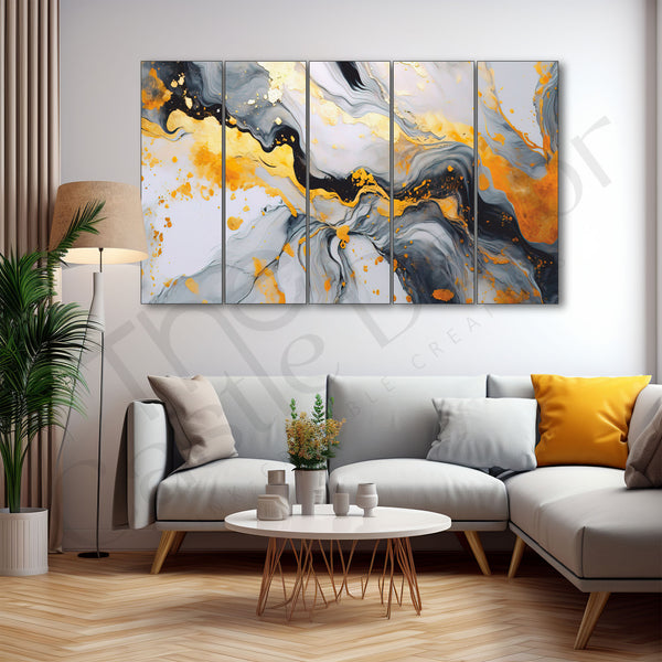 Marble Abstract Painting with frame Big Size Wall Art for living room,Bedroom,Drawing room,Hotels 27x48