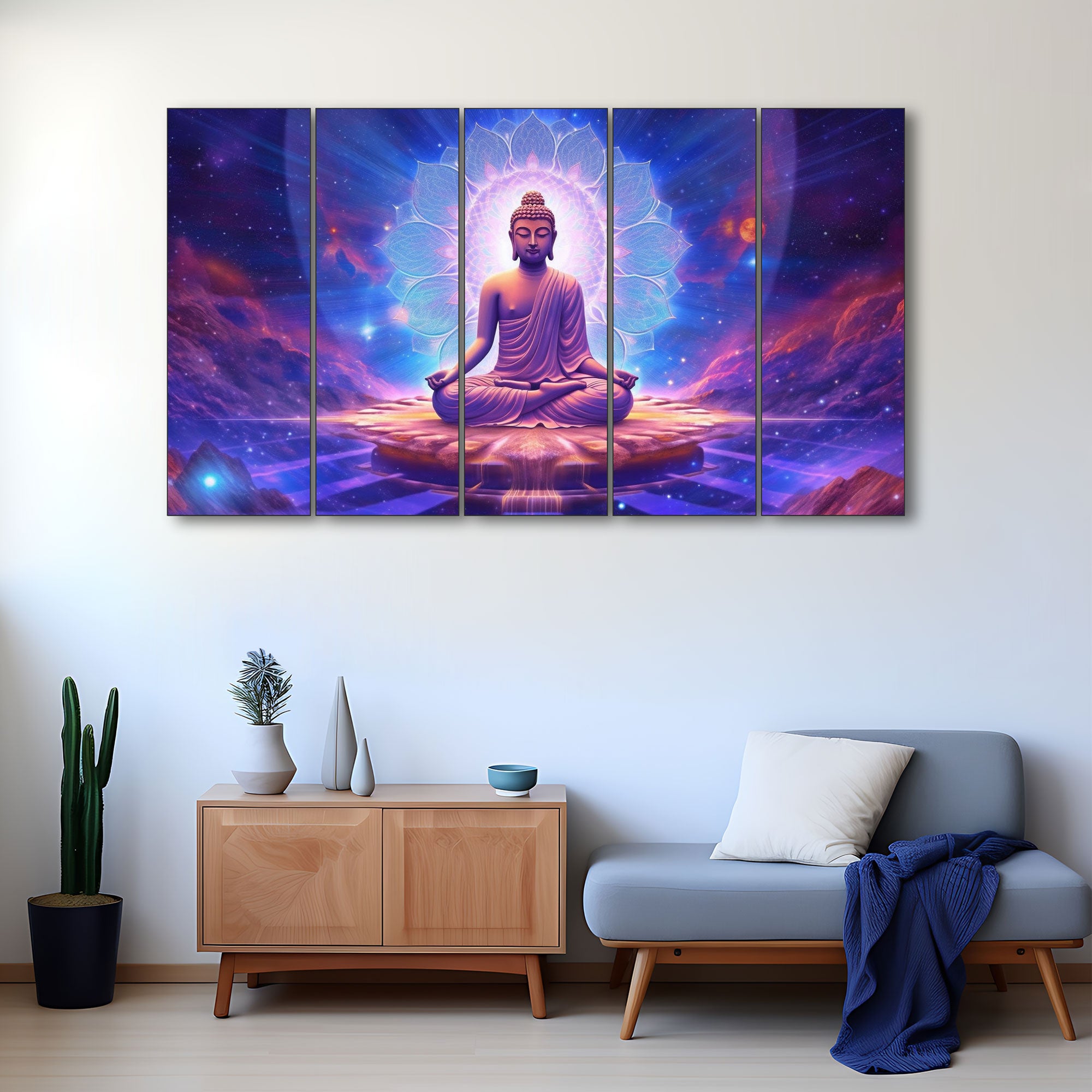 Lord Budha Painting with frame Big Size Wall Art for living room,Bedroom,Drawing room,Hotels