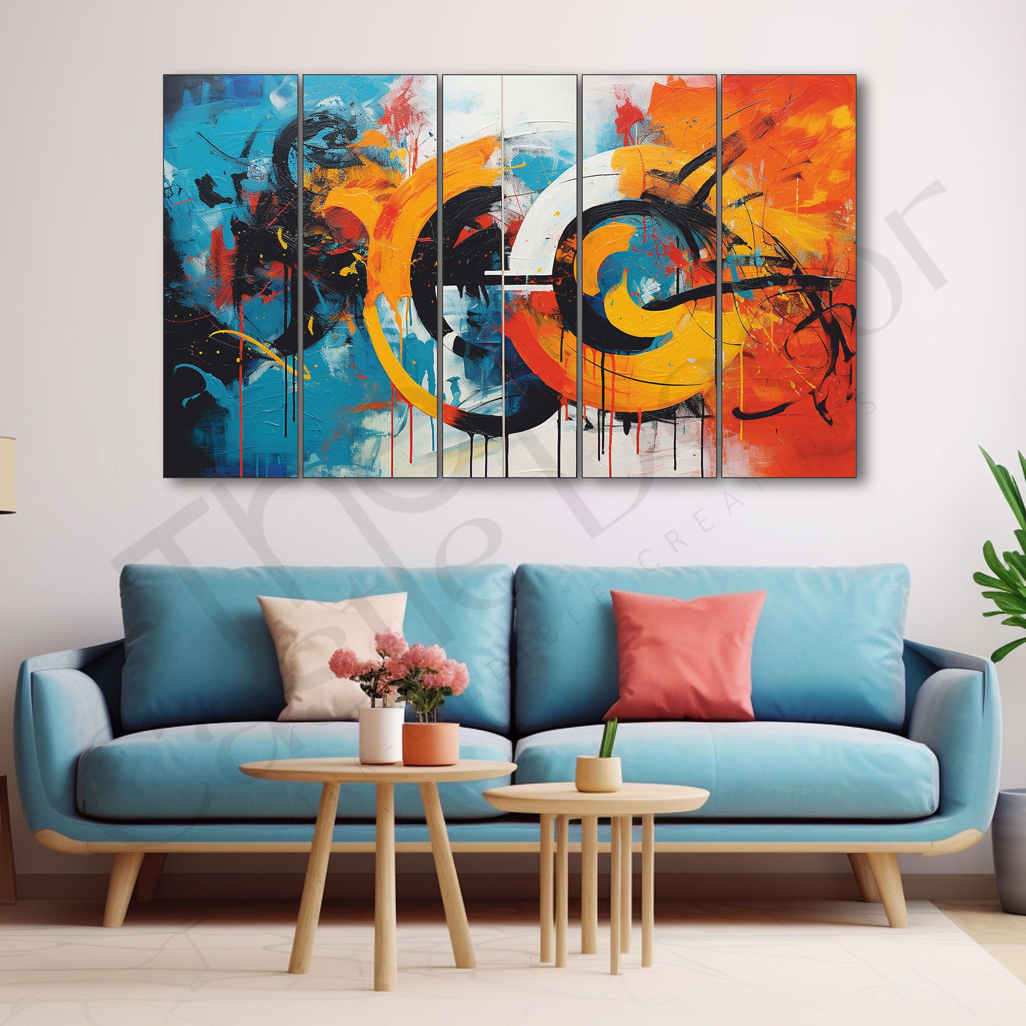 Music Painting with frame Big Size Wall Art for living room,Bedroom,Drawing room,Hotels 27x48"