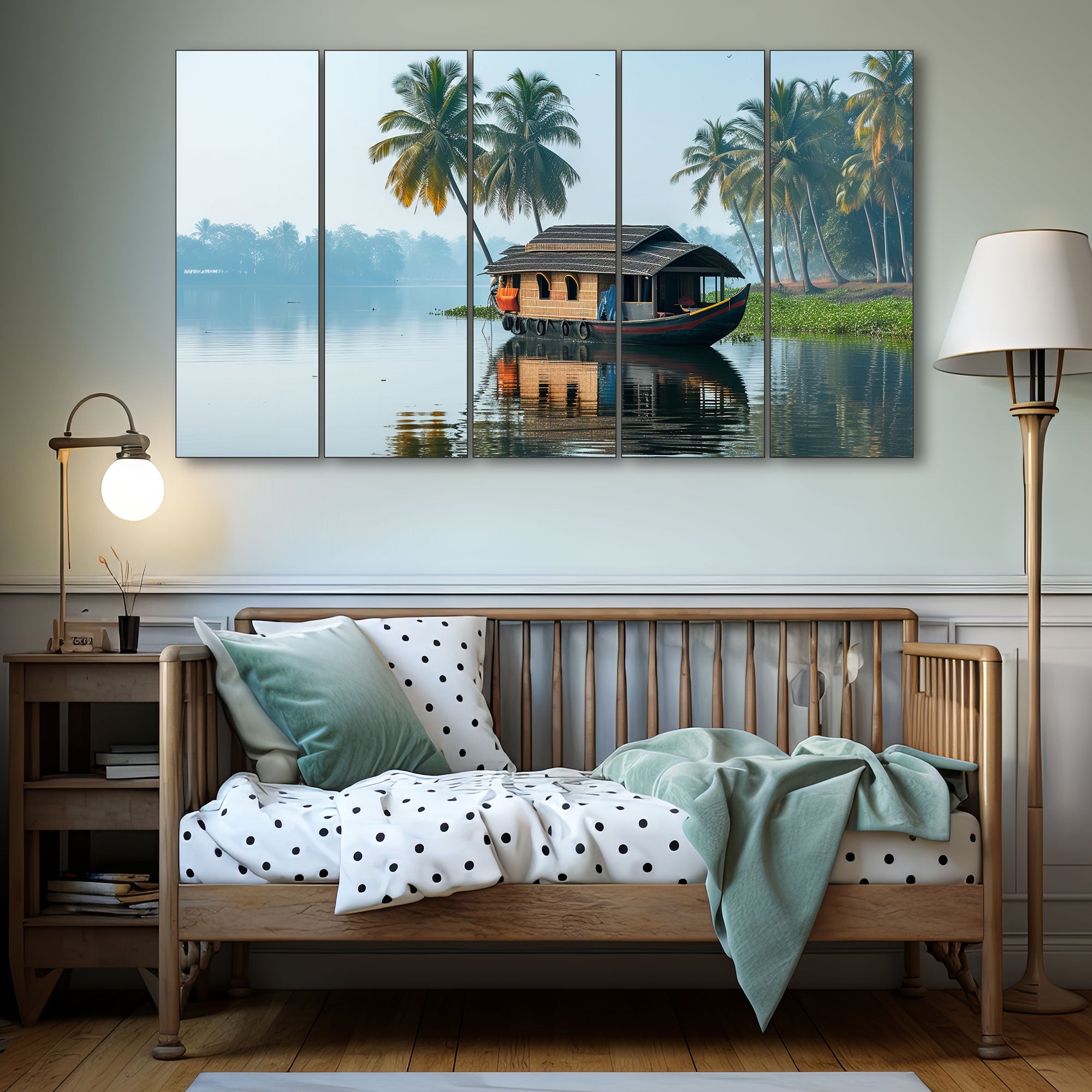 Kerala Painting with frame Big Size Wall Art for living room,Bedroom,Drawing room,Hotels