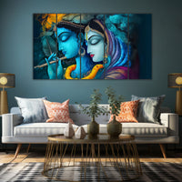 Radha Krishna Painting with frame Big Size Wall Art for living room,Bedroom,Drawing room,Hotels