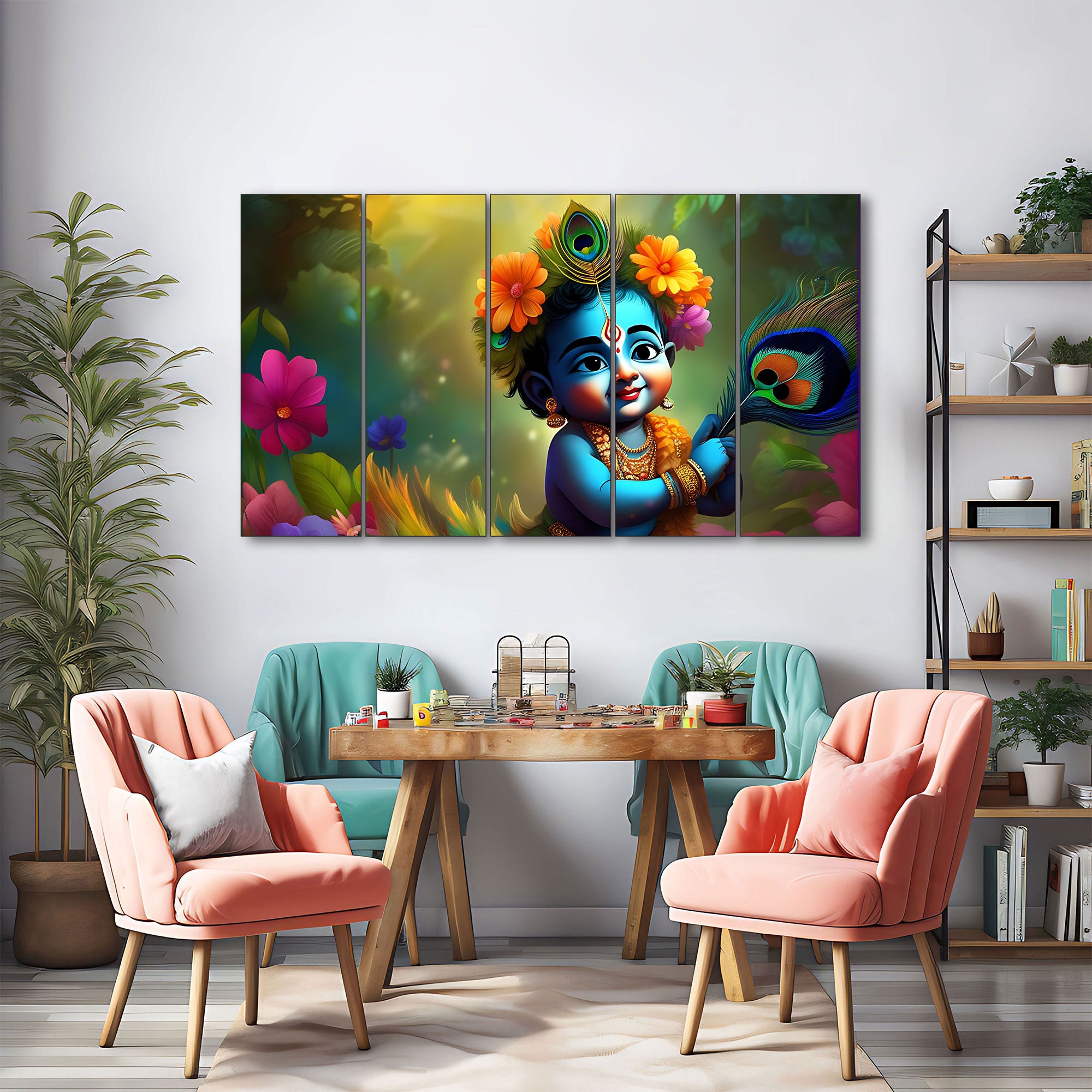 Bal Gopal Painting with frame Big Size Wall Art for living room,Bedroom,Drawing room,Hotels