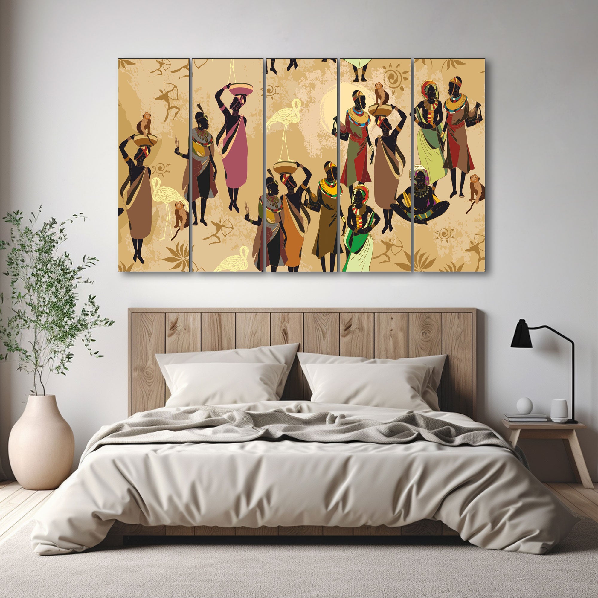 African Women Silhoutte Painting with frame Big Size Wall Art for living room,Bedroom,Drawing room,Hotels
