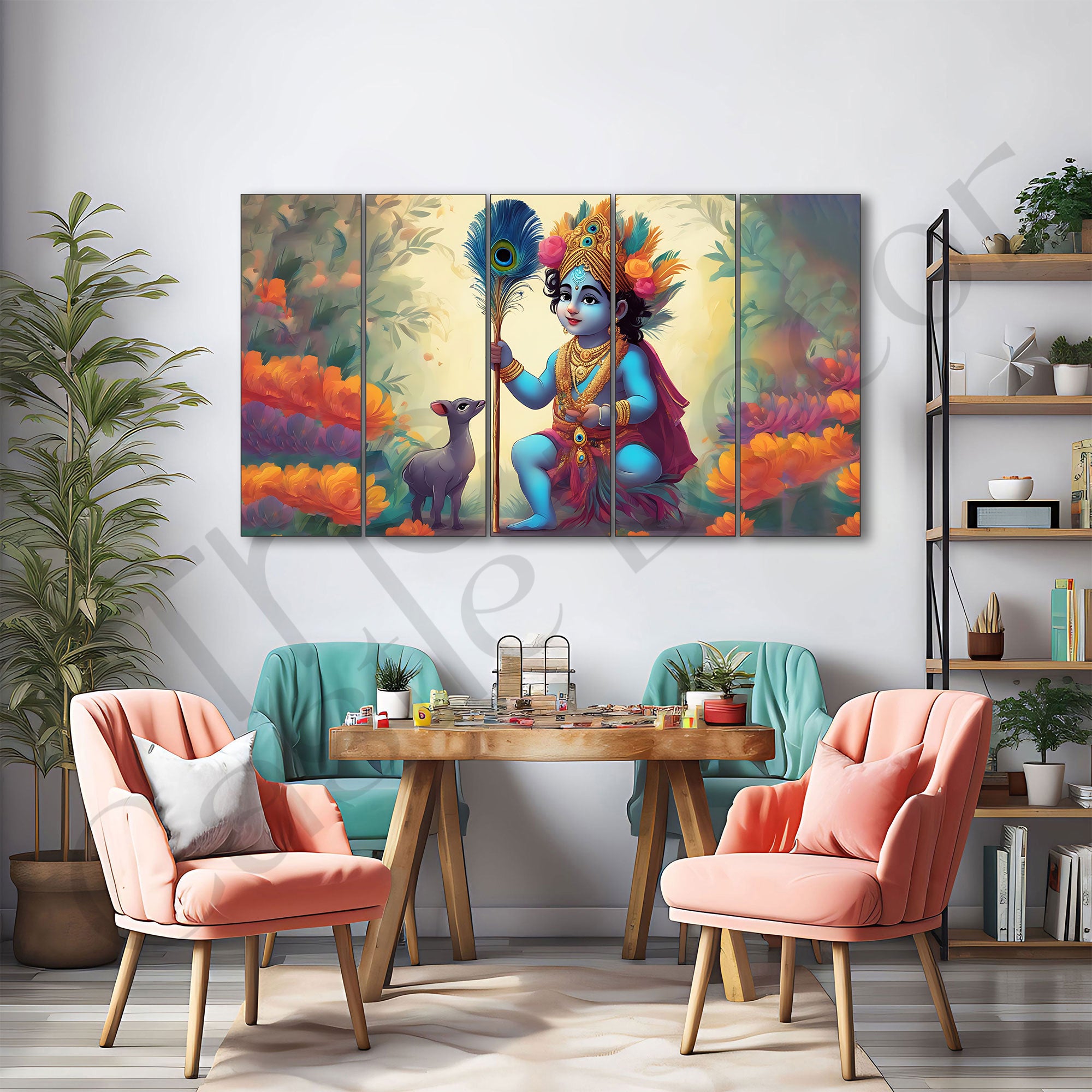 Bal Gopal Painting with frame Big Size Wall Art for living room,Bedroom,Drawing room,Hotels