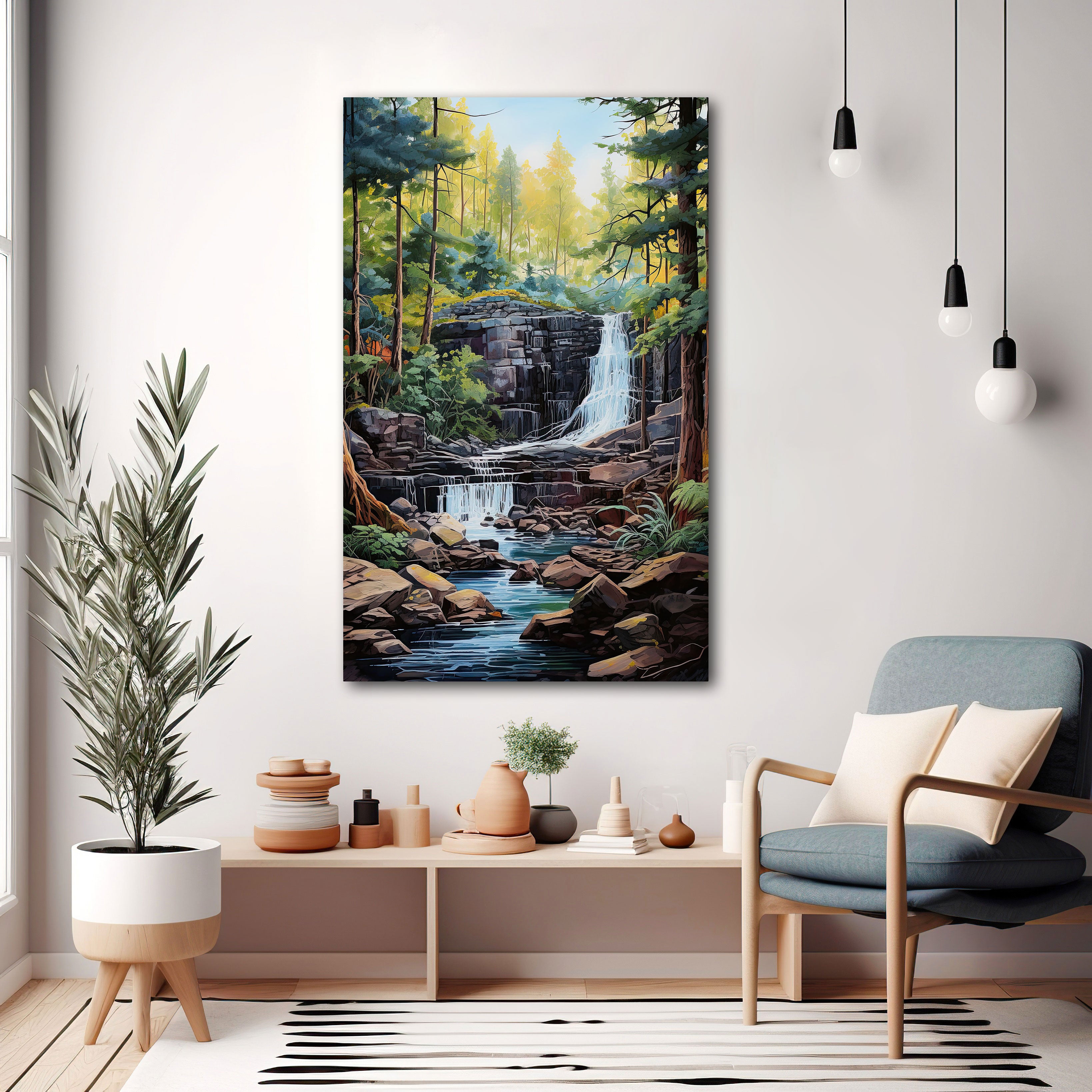 The Castle city natureAbstract Canvas painting with frame Big Size Wall Art for living room,Bedroom,Drawing room,Hotels