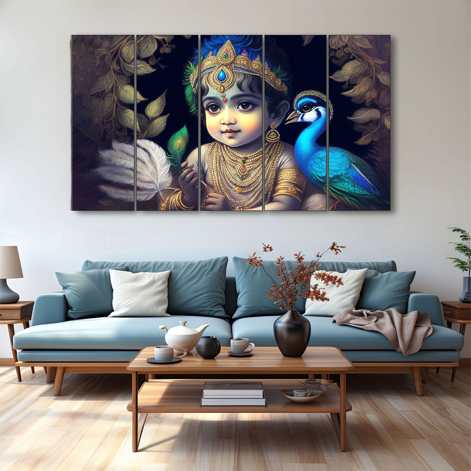 Bal Gopal Painting with frame Big Size Wall Art for living room,Bedroom,Drawing room,Hotels