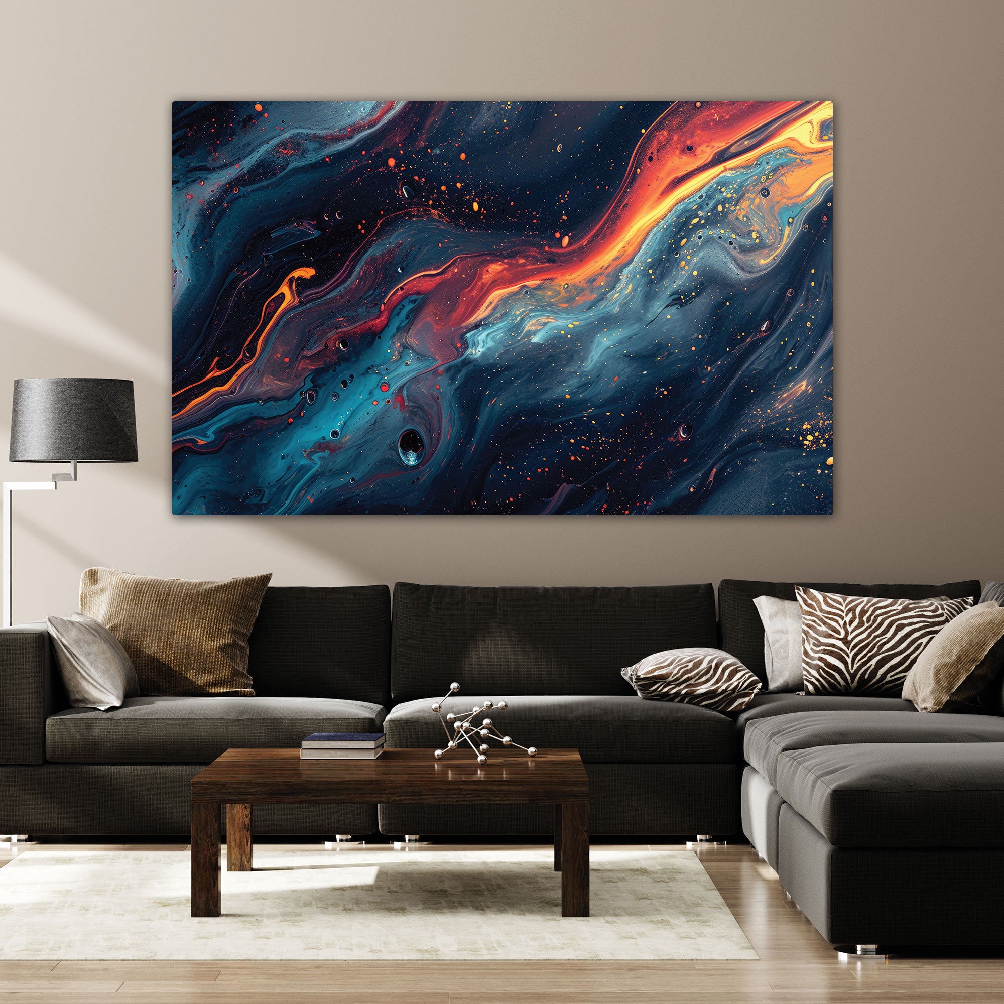 ModernAbstract Canvas painting with frame Big Size Wall Art for living room,Bedroom,Drawing room,Hotels