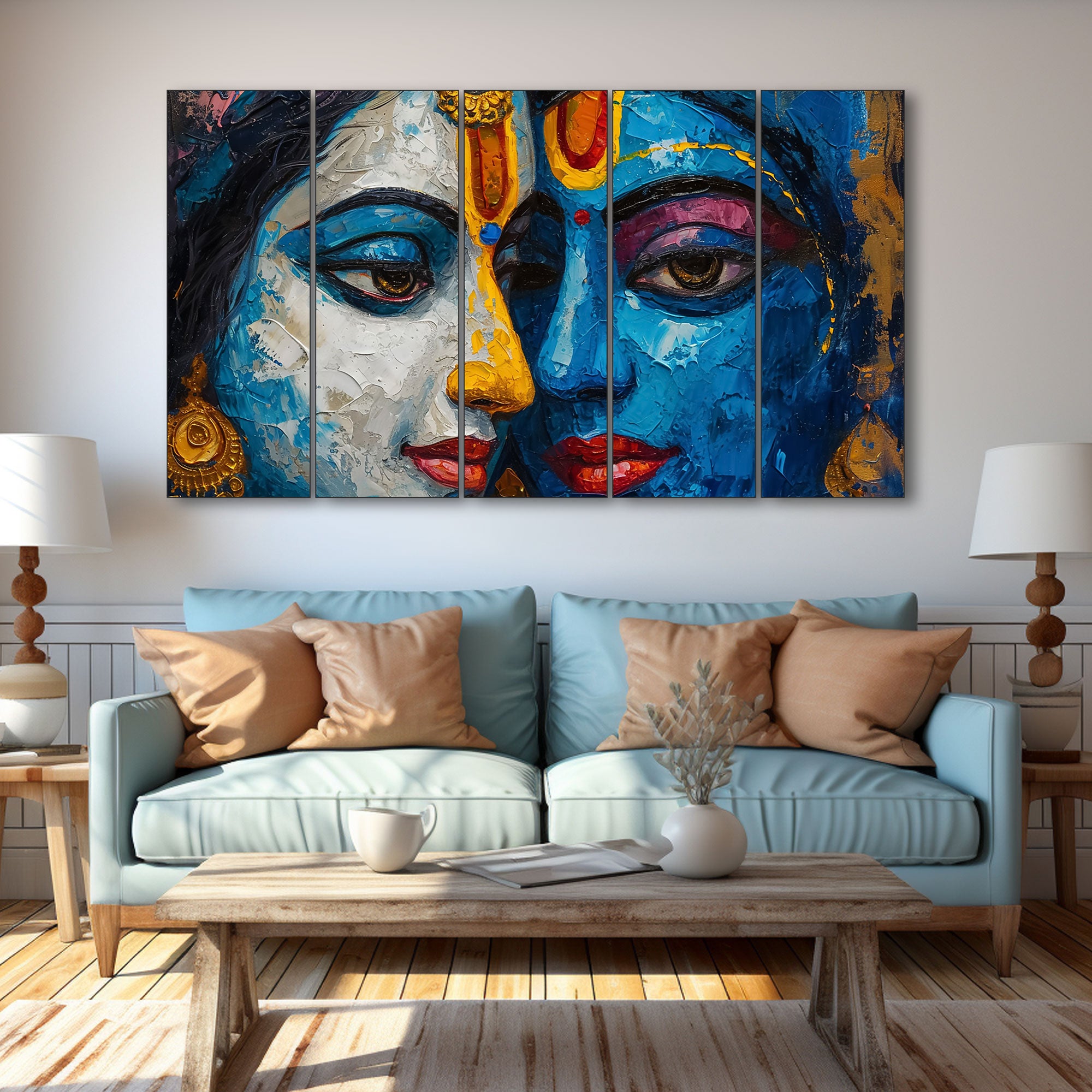 Golden Deer Painting with frame Big Size Wall Art for living room,Bedroom,Drawing room,Hotels