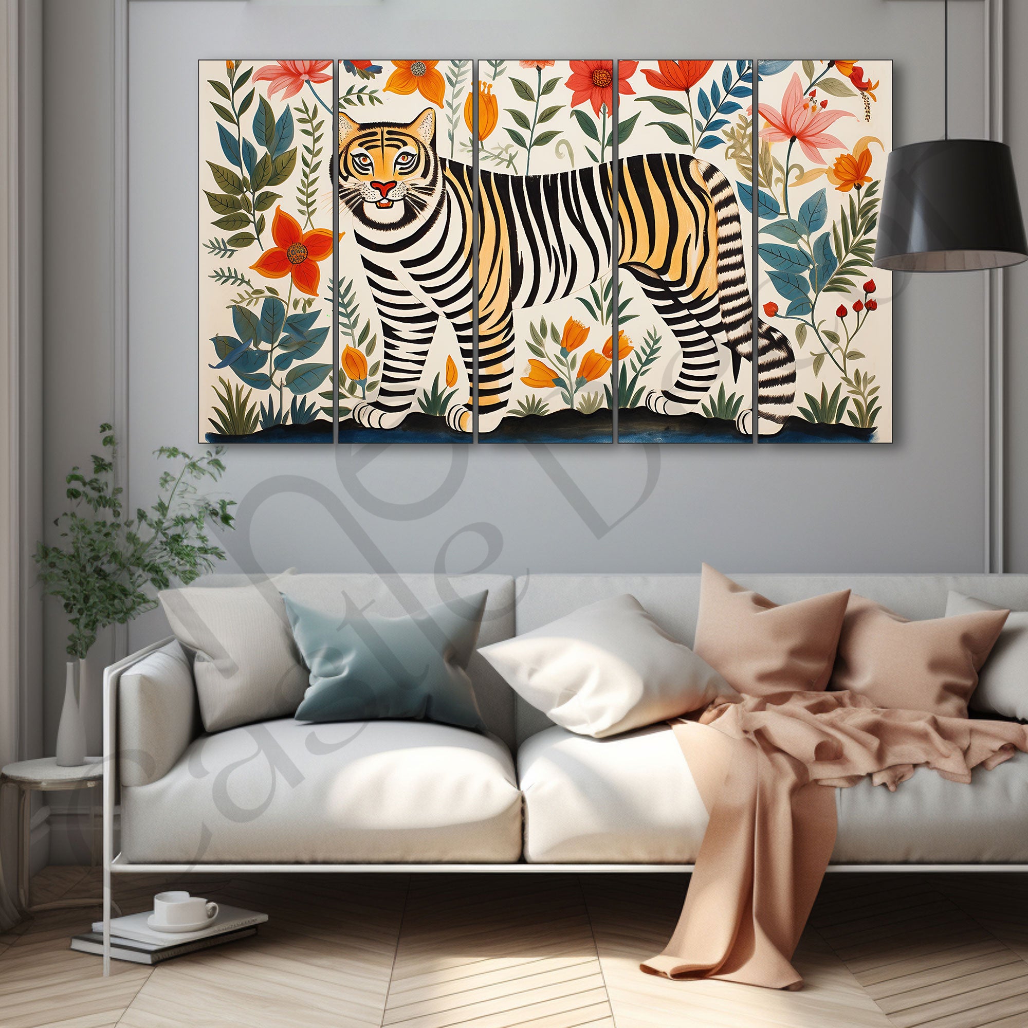 Pichwai Painting with frame Big Size Wall Art for living room,Bedroom,Drawing room,Hotels