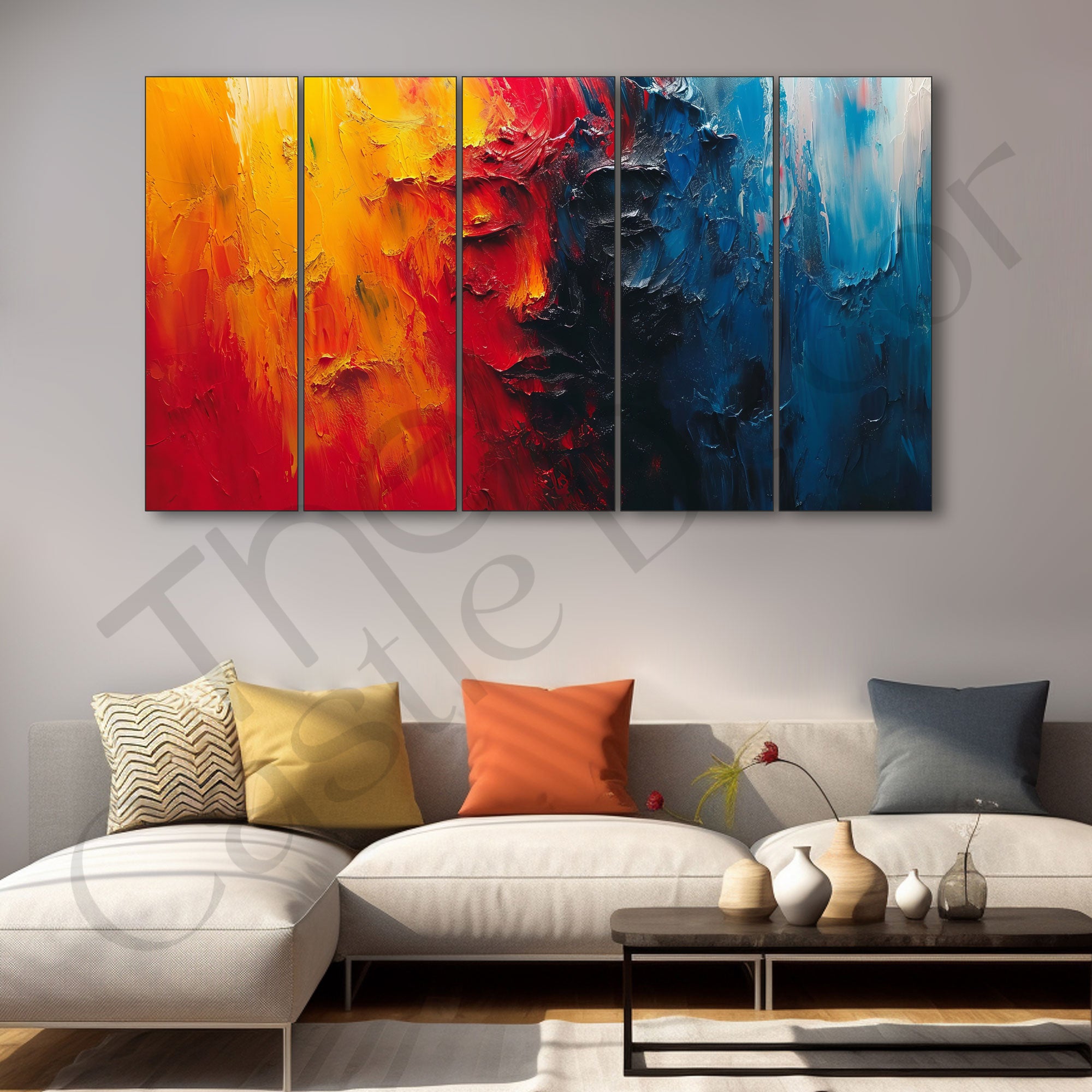 Woman Abstract Painting with frame Big Size Wall Art for living room,Bedroom,Drawing room,Hotels