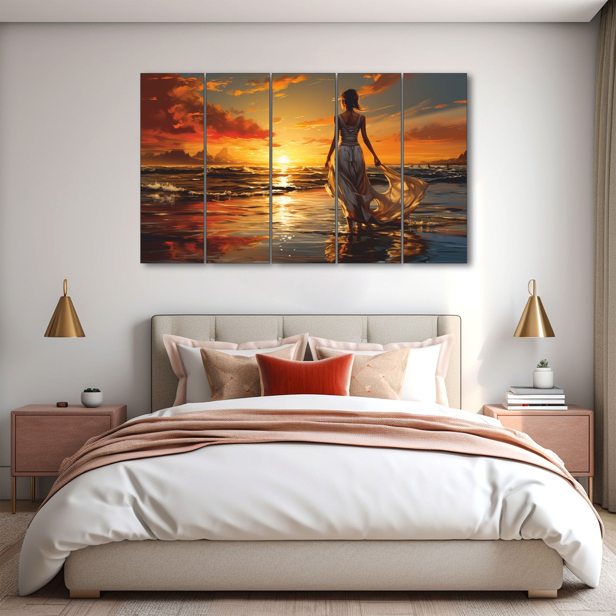 Woman Abstract Painting with frame Big Size Wall Art for living room,Bedroom,Drawing room,Hotels