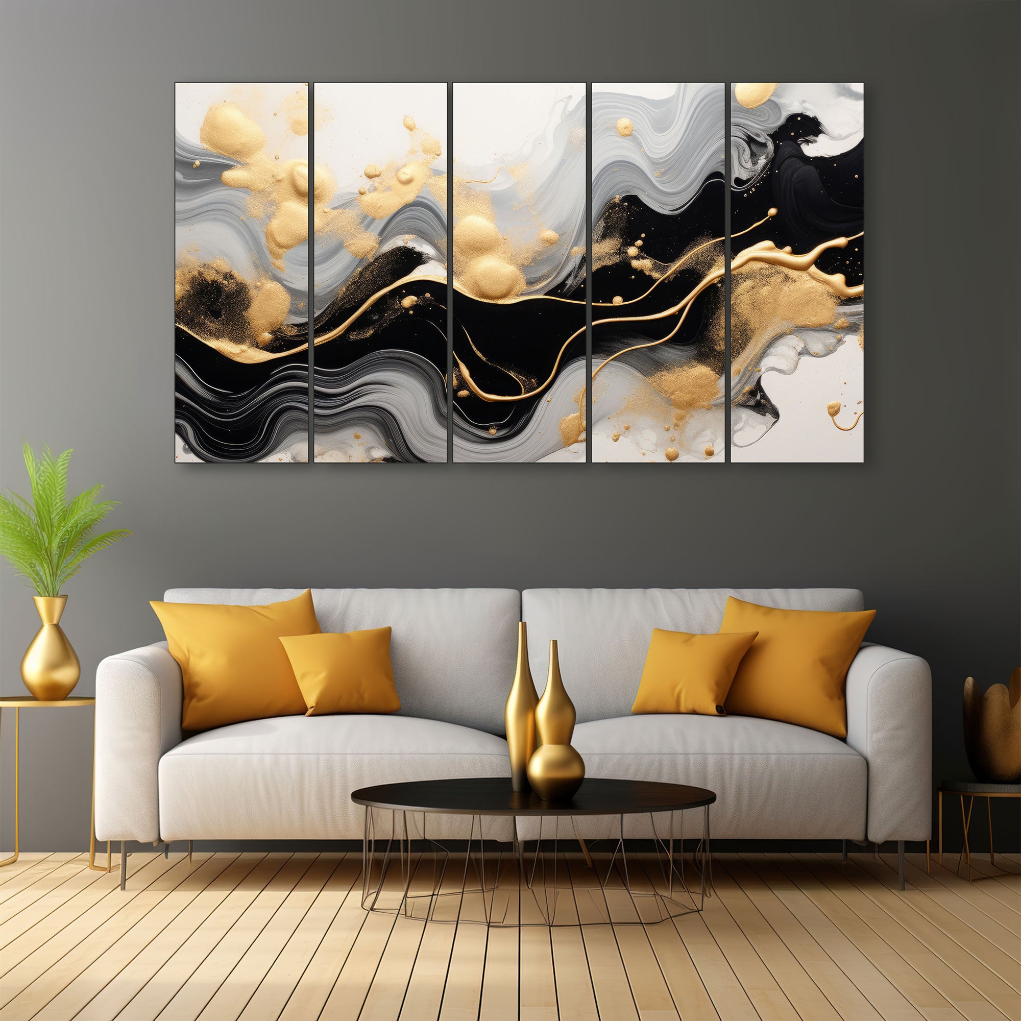 Marble Abstract Painting with frame Big Size Wall Art for living room,Bedroom,Drawing room,Hotels