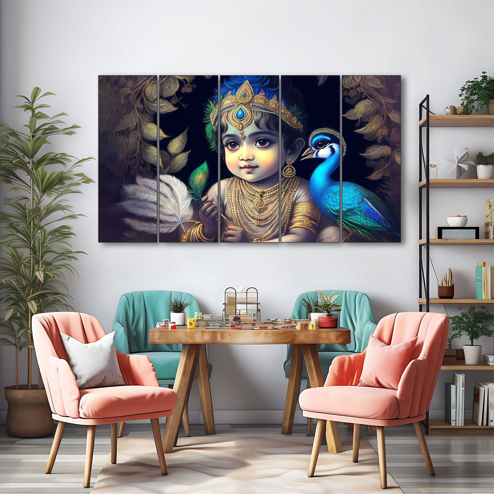 Bal Gopal Painting with frame Big Size Wall Art for living room,Bedroom,Drawing room,Hotels