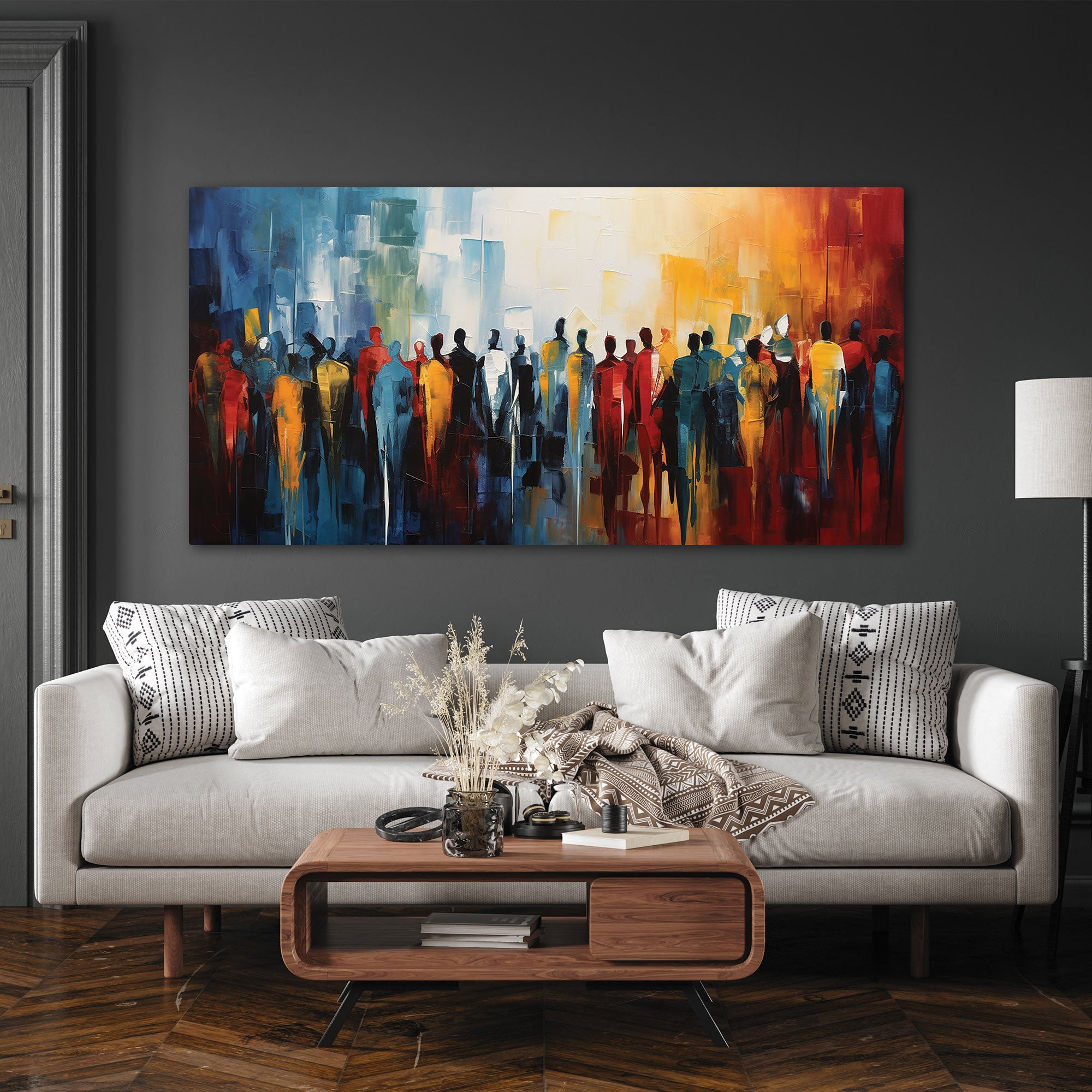TexturedAbstract Canvas painting with frame Big Size Wall Art for living room,Bedroom,Drawing room,Hotels