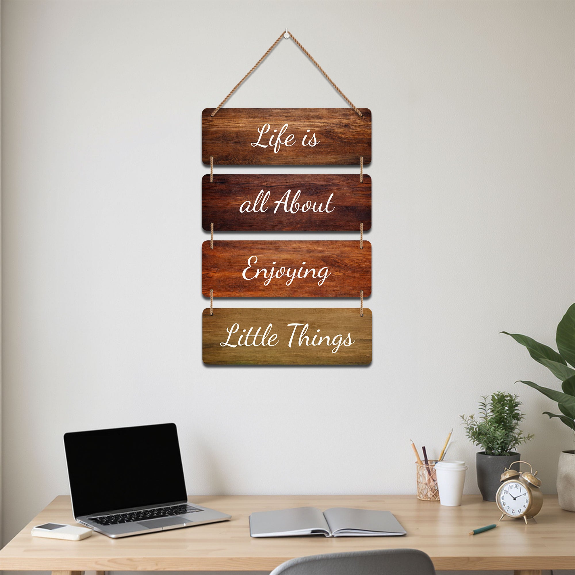 The Castle Decor Motivational Hanging Wall Decor | Positive Quotes Wooden MDF Wall Plates | Home Office Wall Art for Study, Living Room (12x19 Inches)