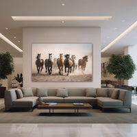 Running 7 horses vaastu Canvas painting Big Size Wall Art for living room,Bedroom,Drawing room,Hotels