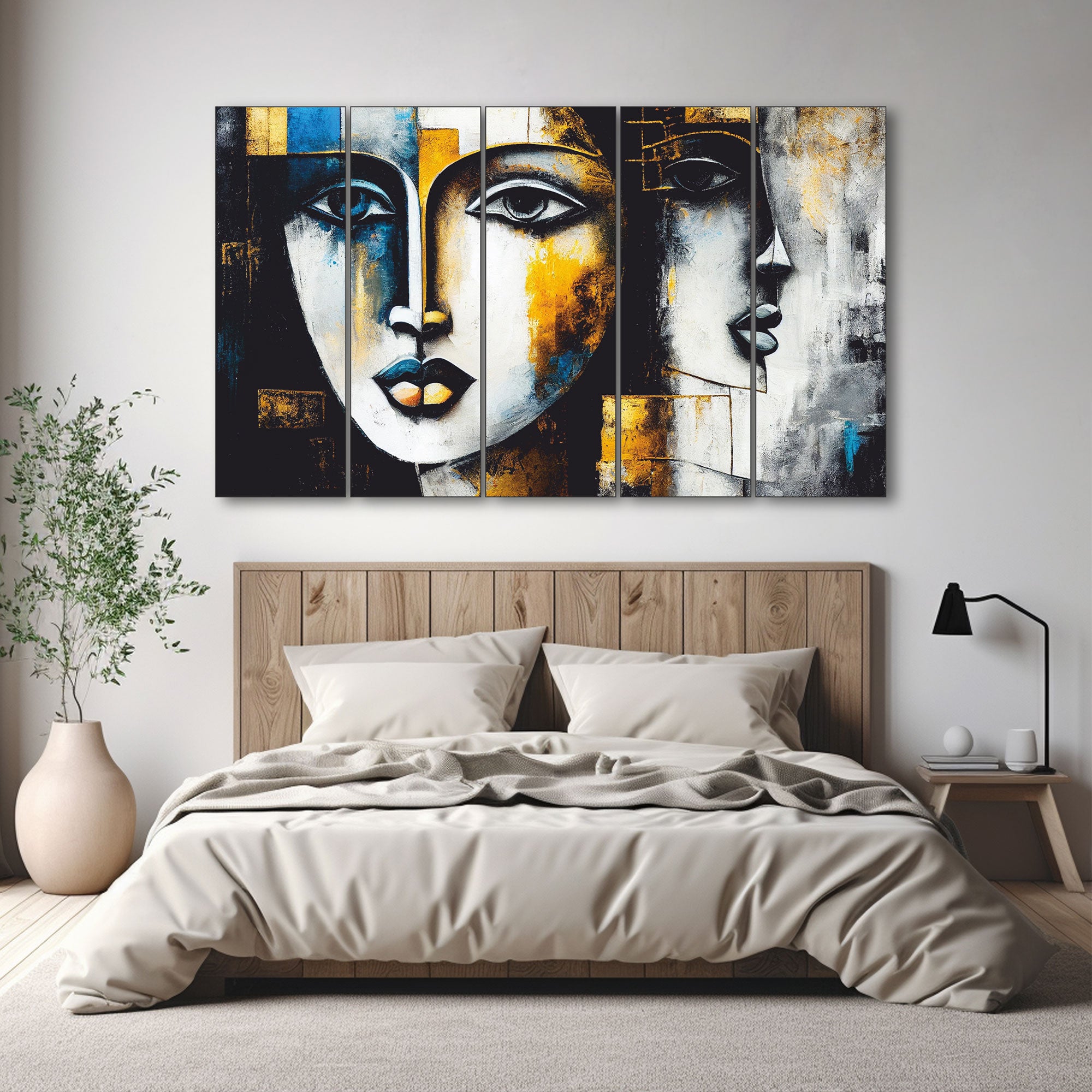 Woman Abstract Painting with frame Big Size Wall Art for living room,Bedroom,Drawing room,Hotels