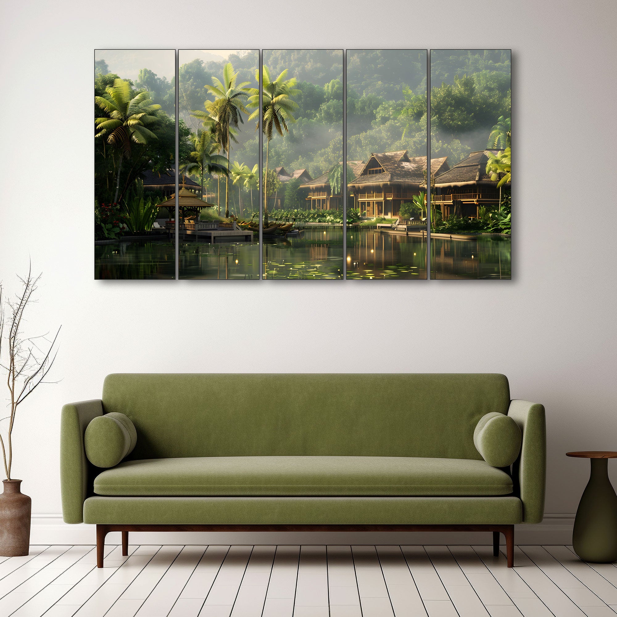 Kerala Painting with frame Big Size Wall Art for living room,Bedroom,Drawing room,Hotels