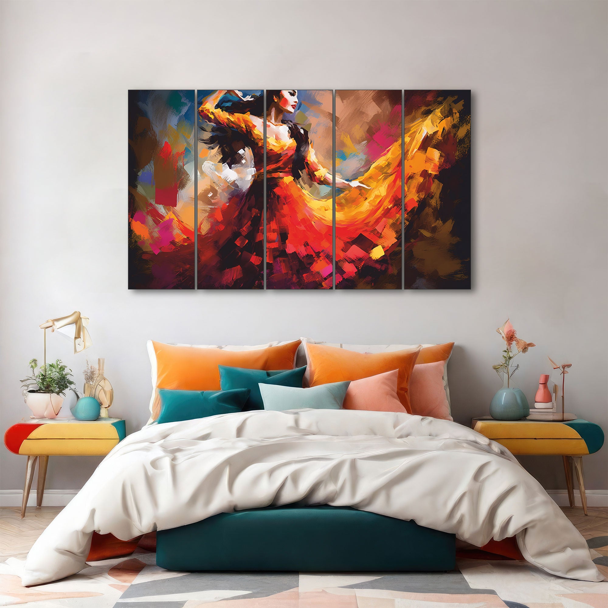 Dance Painting with frame Big Size Wall Art for living room,Bedroom,Drawing room,Hotels 27x48"