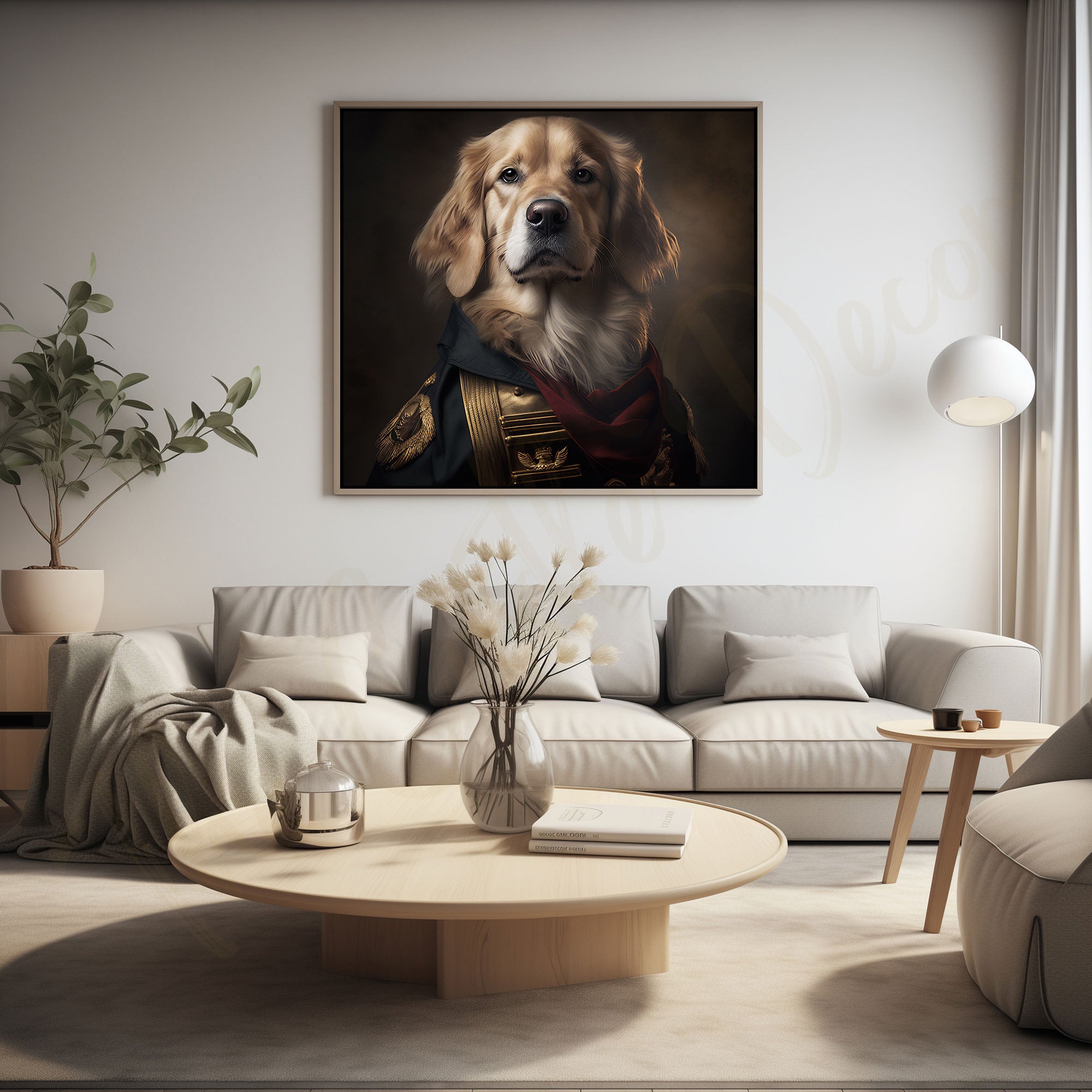 Abstract dog painting with frame Big Size Wall Art for living room,Bedroom,Drawing room,Hotels