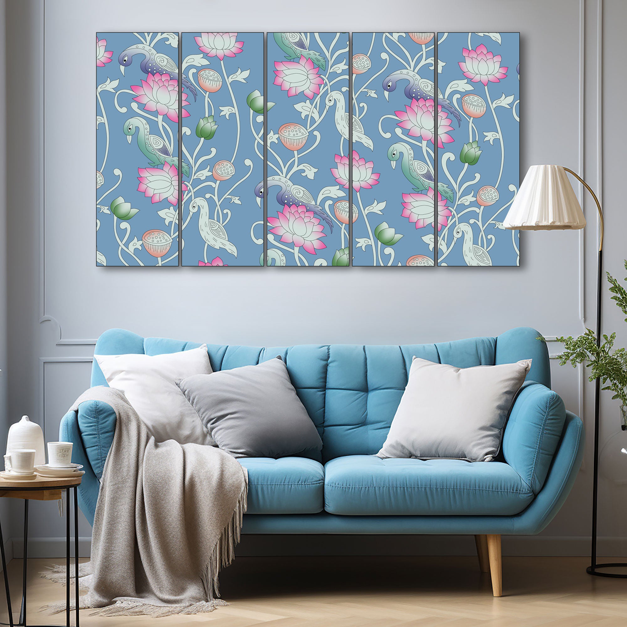 Madhubani Art Painting with frame Big Size Wall Art for living room,Bedroom,Drawing room,Hotels
