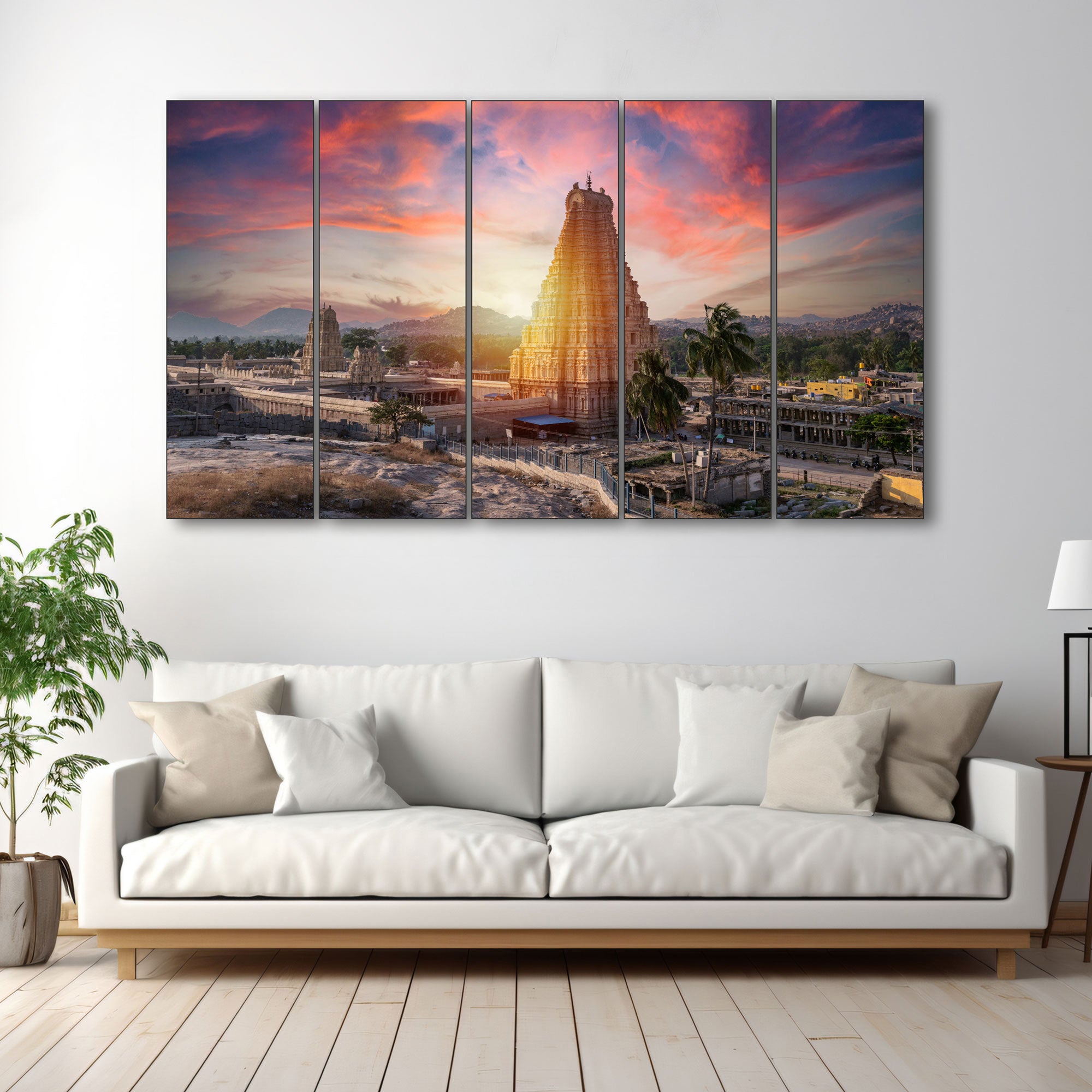 Temple Painting with frame Big Size Wall Art for living room,Bedroom,Drawing room,Hotels