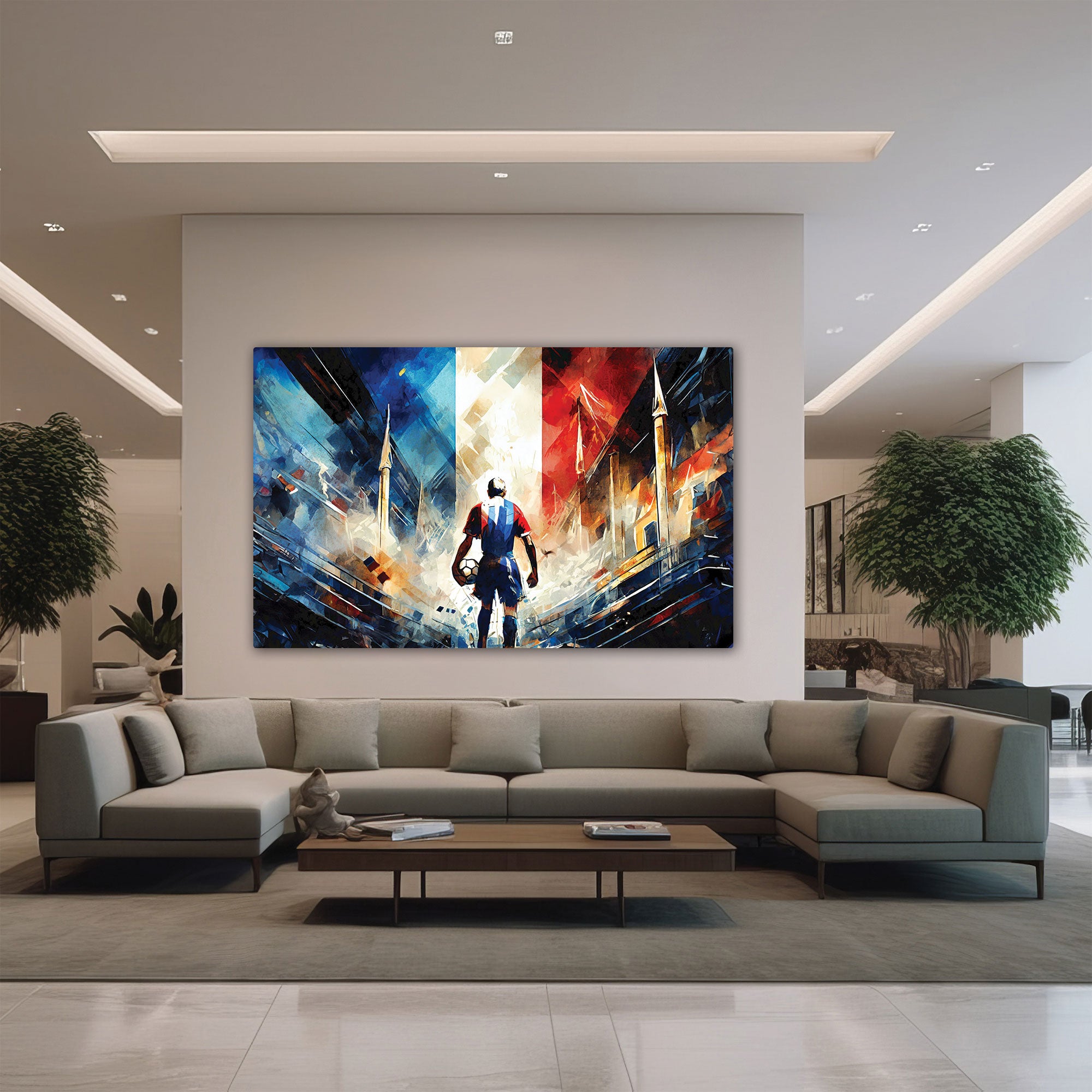Football Abstract Canvas painting with frame Big Size Wall Art for living room,Bedroom,Drawing room,Hotels