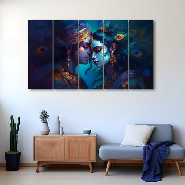 Radha Krishna Painting with frame Big Size Wall Art for living room,Bedroom,Drawing room,Hotels