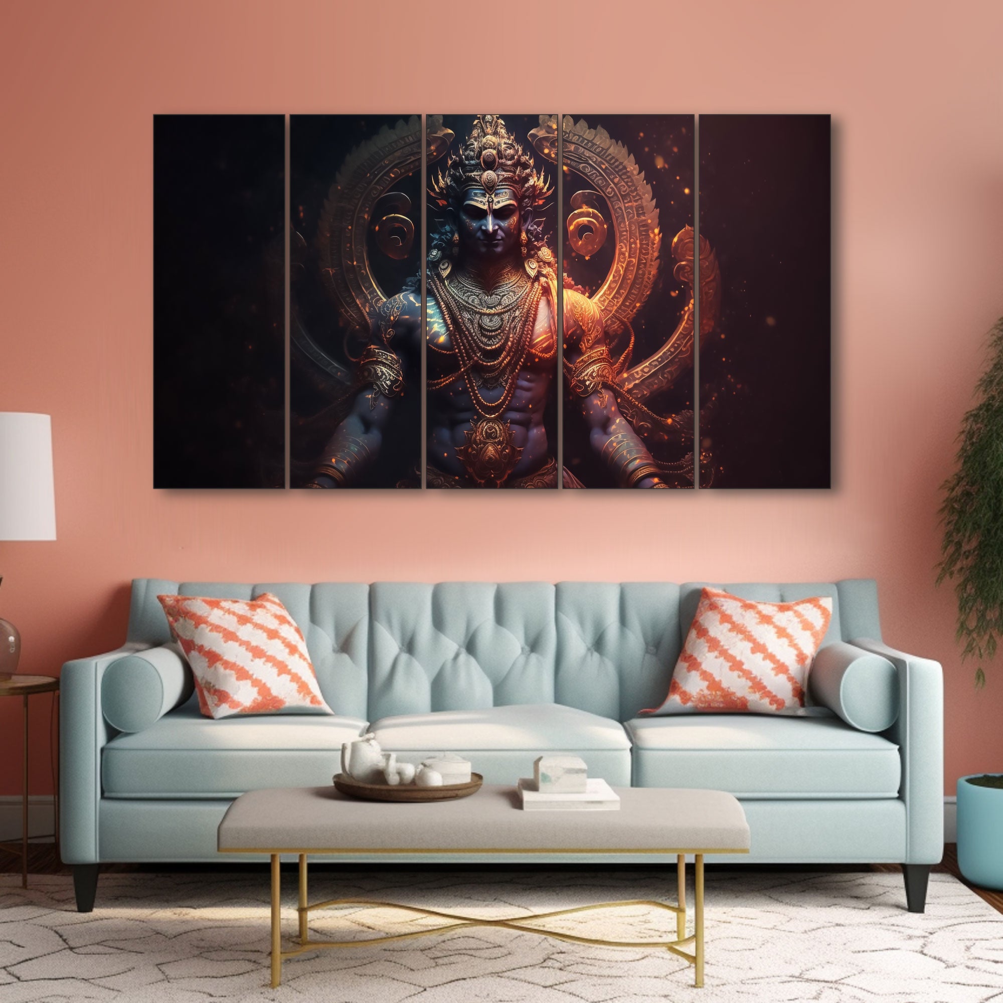Lord Shiva Painting with frame Big Size Wall Art for living room,Bedroom,Drawing room,Hotels