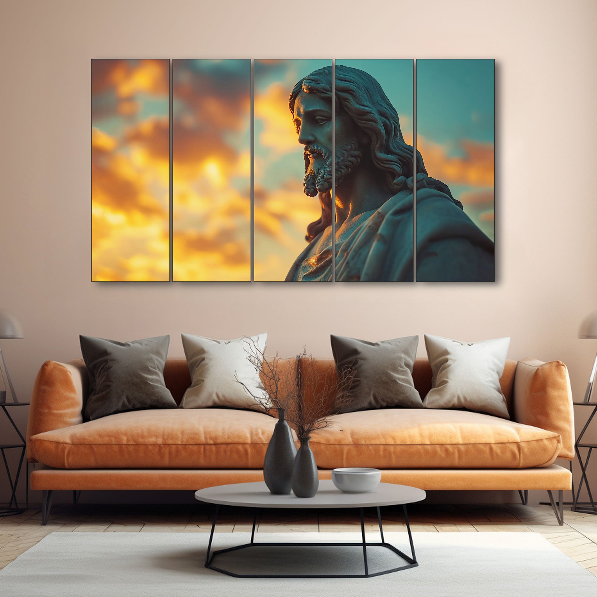 Jesus Painting with frame Big Size Wall Art for living room,Bedroom,Drawing room,Hotels