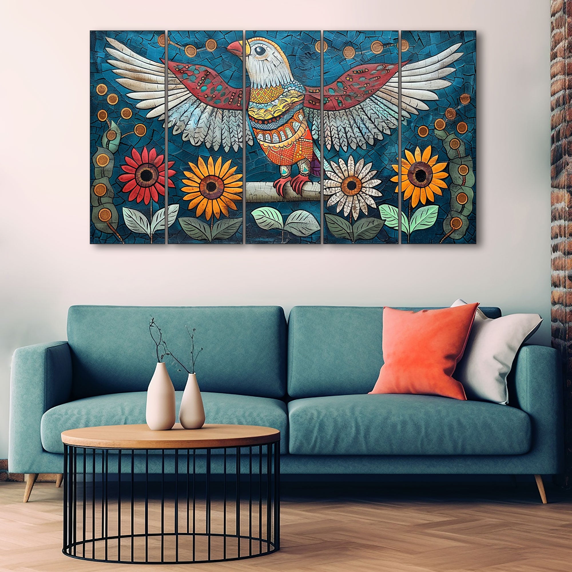 Birds Painting with frame Big Size Wall Art for living room,Bedroom,Drawing room,Hotels